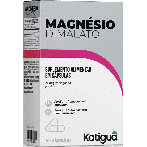 Magnésio Dimalato Katiguá 60 Cápsulas | Biovitashop