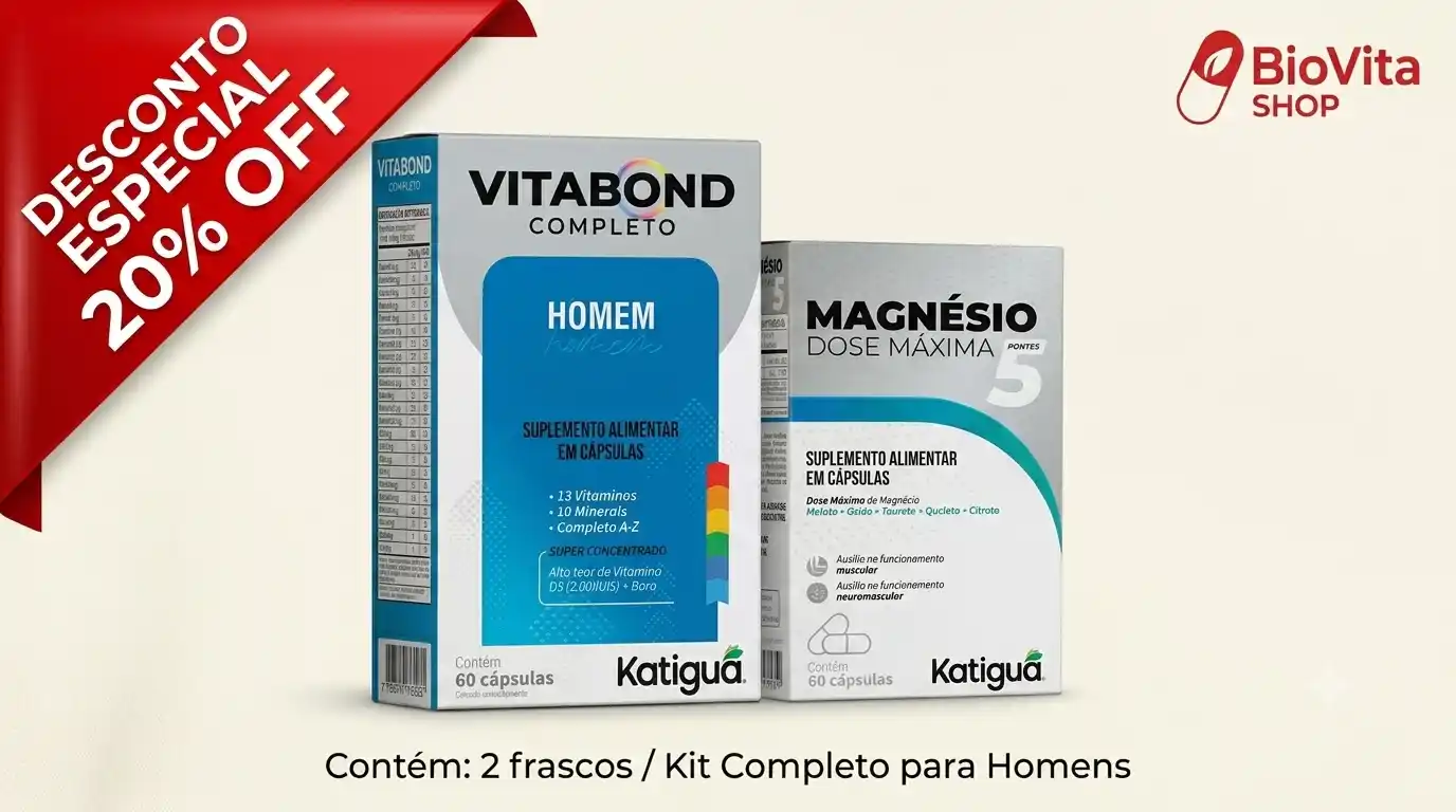 Kit Vitabond Homem + Magnésio Dose Máxima Katiguá | Biovitashop