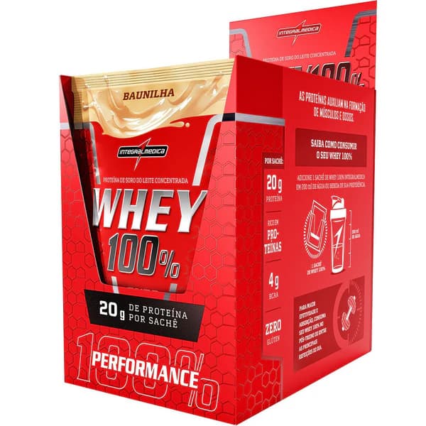 Whey Protein Concentrado Sachê 10x30g Sabor Baunilha