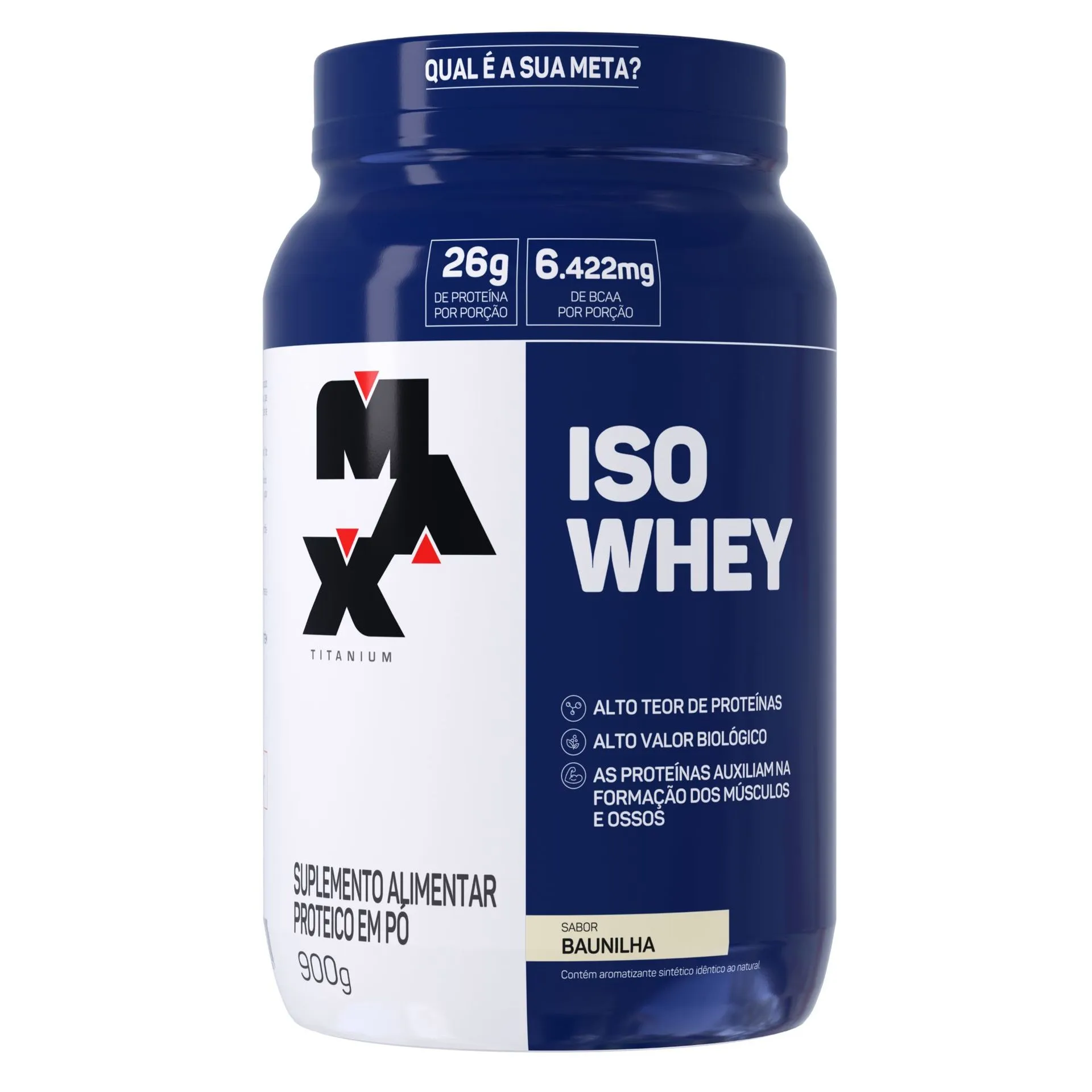 Iso Whey Max Titanium Sabor Baunilha Pote 900g | Biovitashop