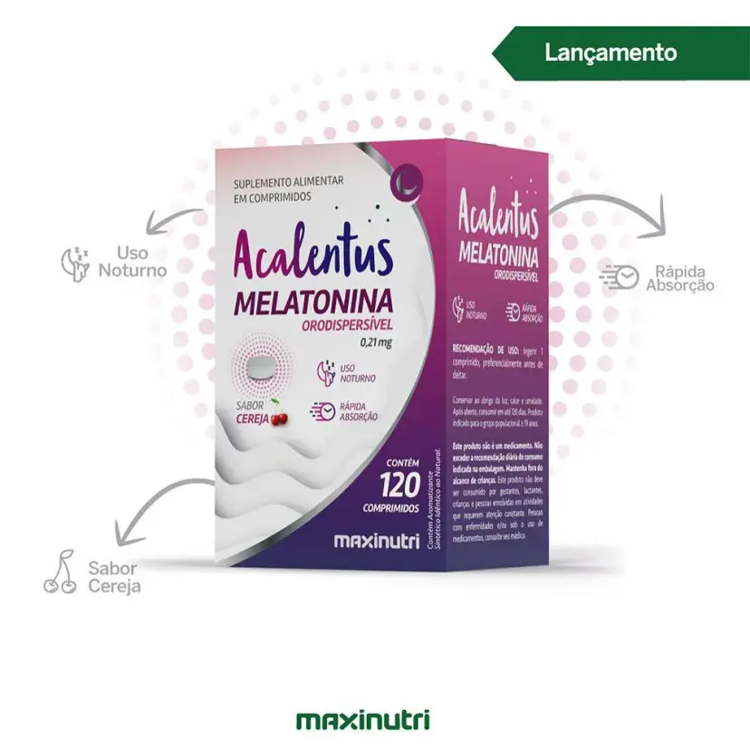 Acalentus Melatonina Maxinutri 120 Comprimidos | BiovitaShop