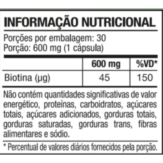 Biotina Dose Máxima 500mg 30 Cápsulas - Katiguá | Biovitashop
