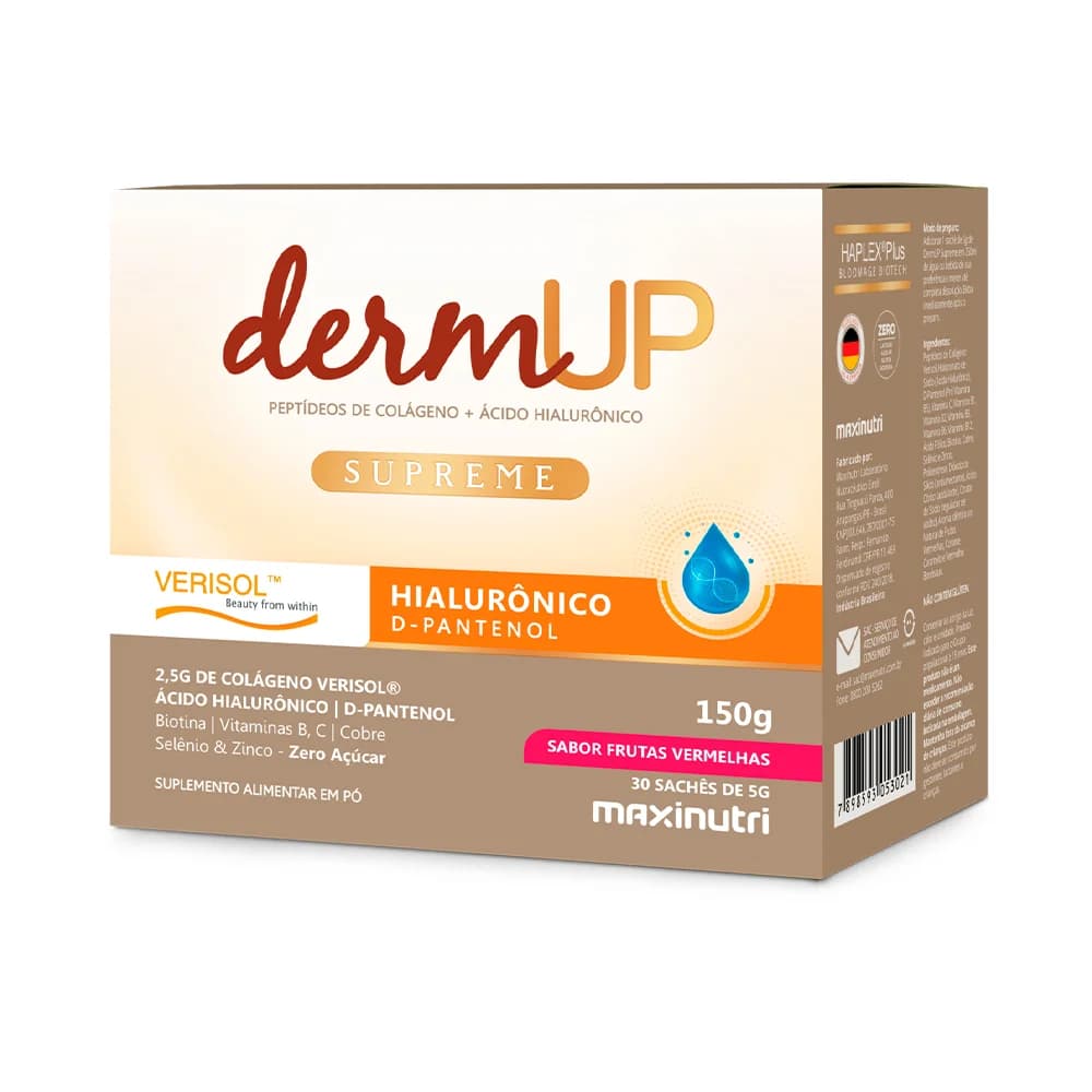 Colagéno Dermup Supreme Com 30 Saches De 5gr Frutas Vermelhas