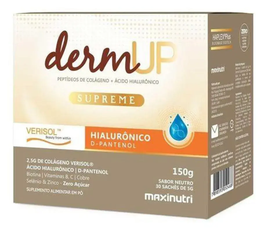 Colágeno Dermup Supreme Verisol Sem Sabor 30 Sachês Maxinutri | Biovitashop