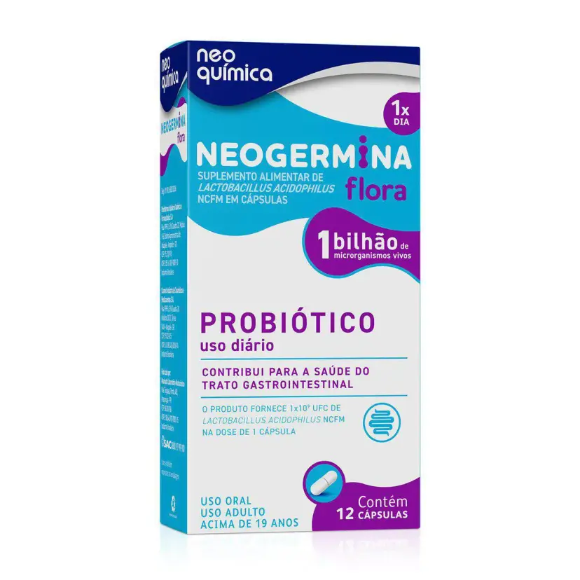 Neogermina 1 Bilhão Probiótico 12 Cápsulas | Biovitashop