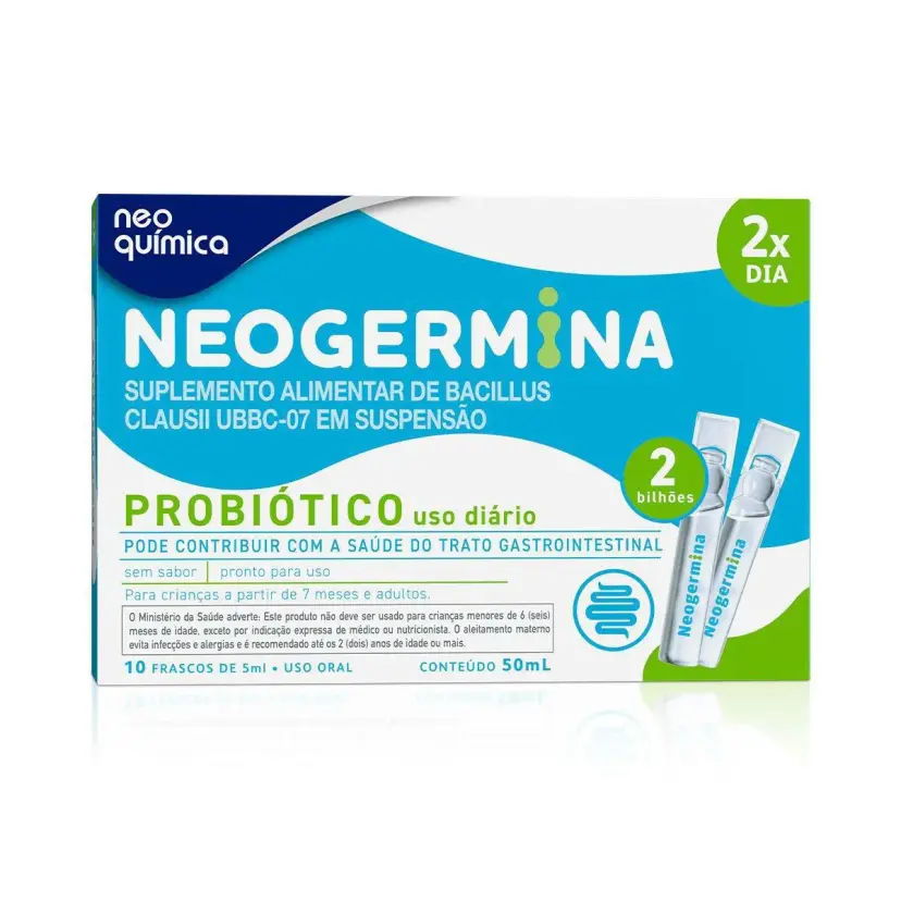 Neogermina 1 Bilhão Probiótico 12 Flaconetes | Biovitashop