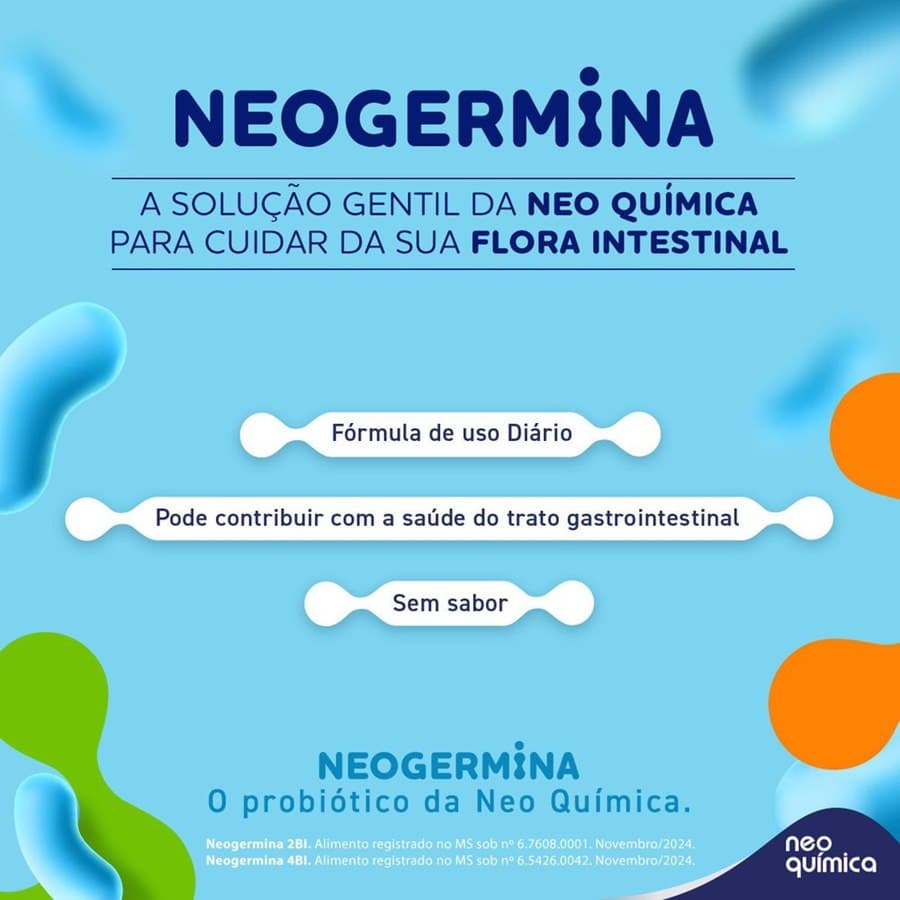 Neogermina 4 Bilhões Probiótico 5 Frascos 5ml | Biovitashop