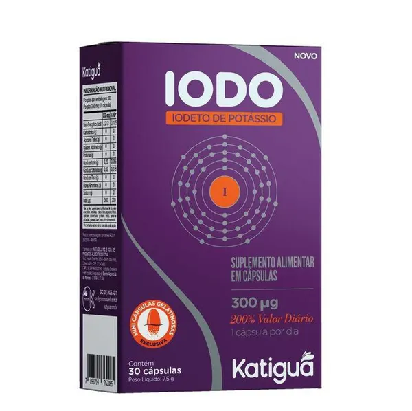 Iodo Iodeto de Potássio Katiguá 30 Cápsulas | Biovitashop