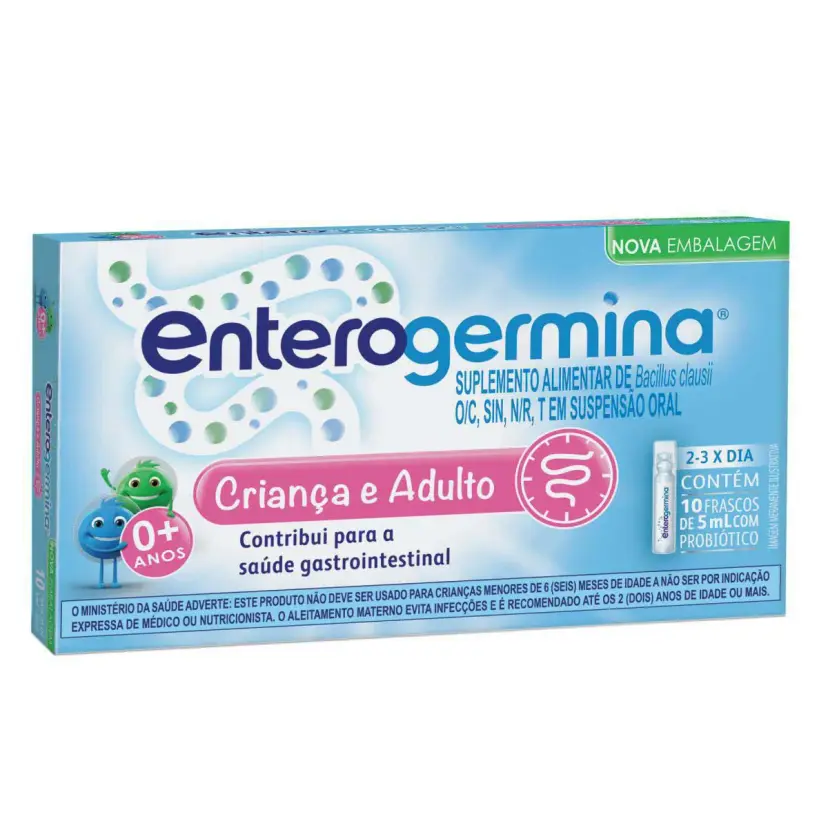 Enterogermina Probiótico 10 Frascos 5ml | Biovitashop