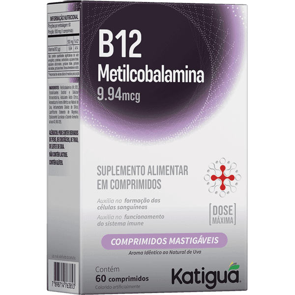 Vitamina B12 Metilcobalamina Katiguá 60 Comp | Biovitashop