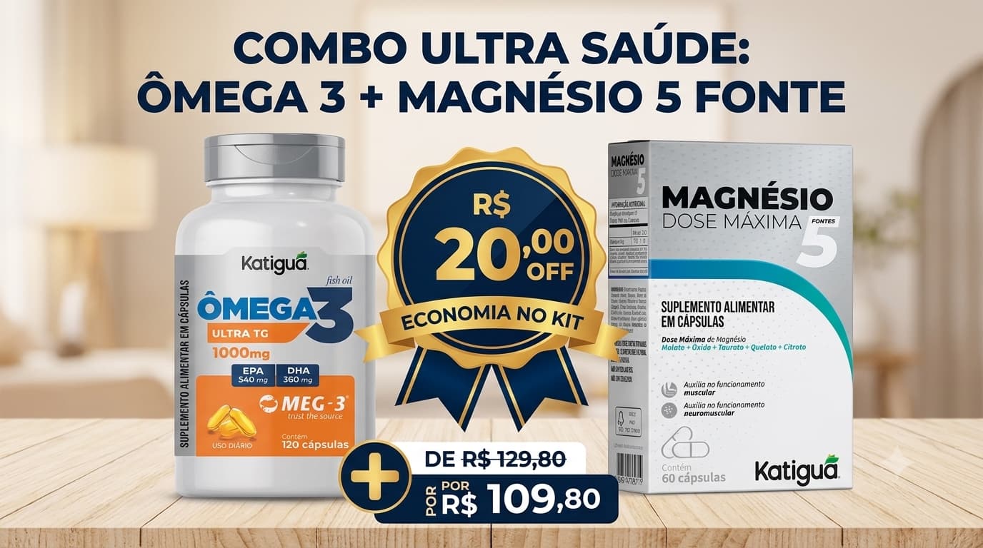 Kit Ômega 3 Ultra TG + Magnésio Dose Máxima | Biovitashop