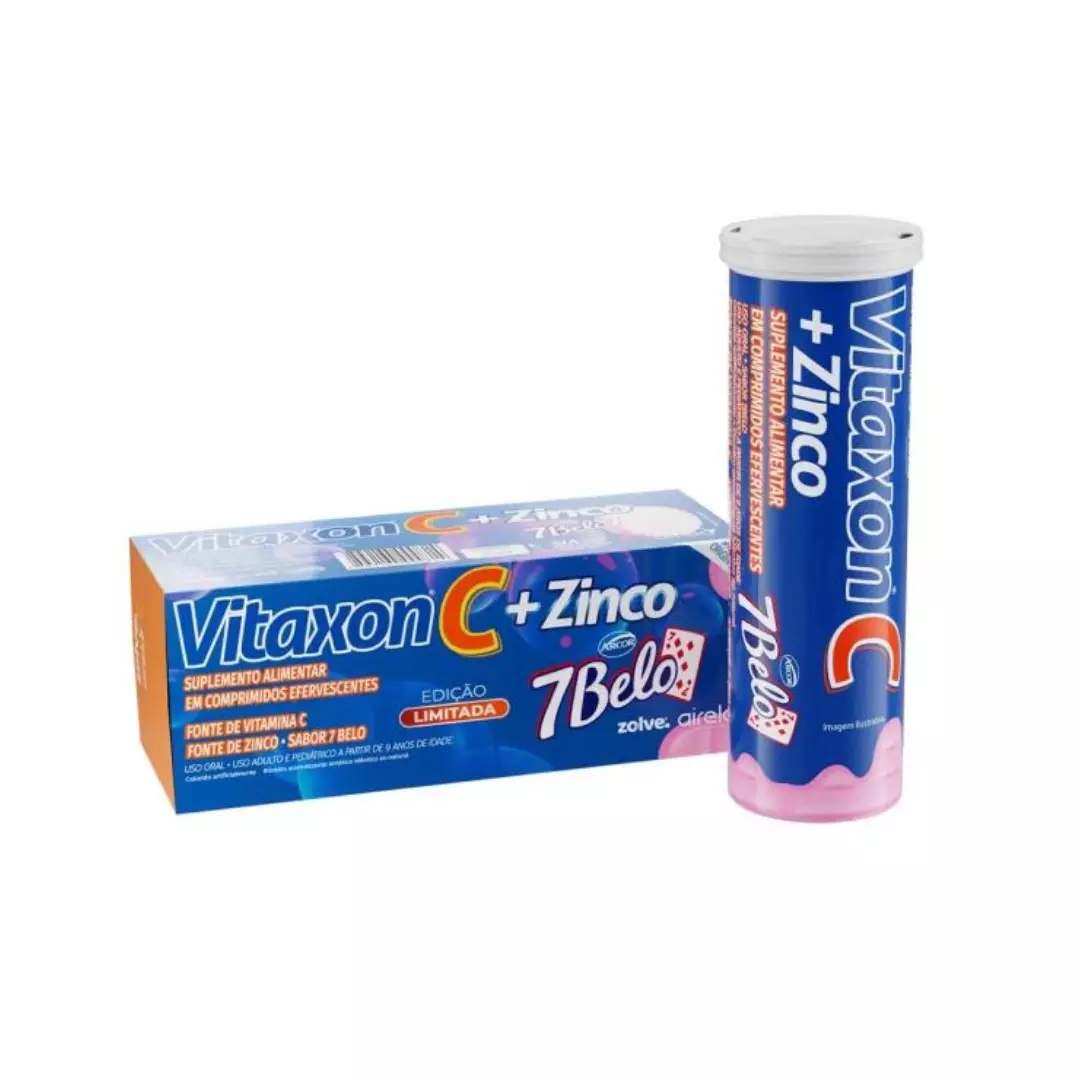 Vitaxon C + Zinco Sabor 7 Belo 10 Comprimidos Efervescentes | BiovitaShop