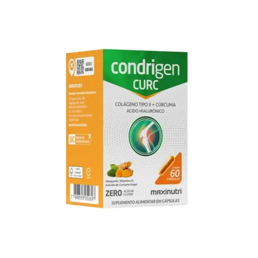 Condrigen Curc Colágeno Tipo 2 + Cúrcuma 60 Caps - Maxinutri | Biovitashop