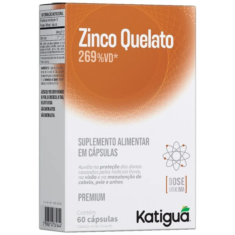Zinco Quelato 60 Caps - Katiguá | Biovitashop