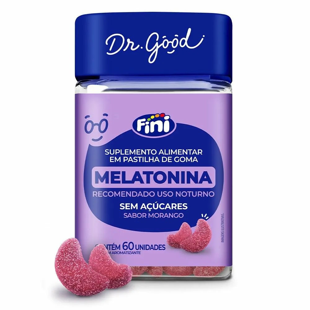 Suplemento alimentar Melatonina Fini 60 Gomas Dr. Good | Biovitashop