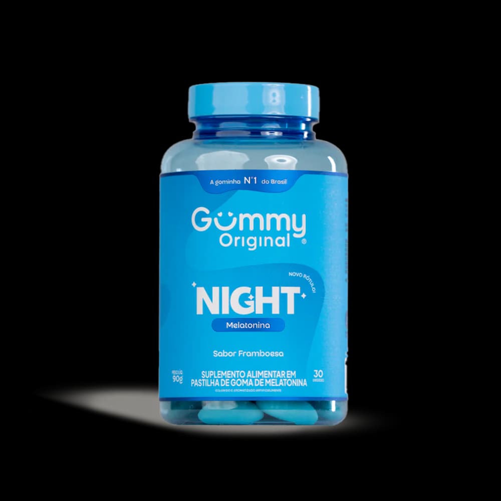 Gummy Night Sabor Framboesa 30 Gomas | Biovitashop