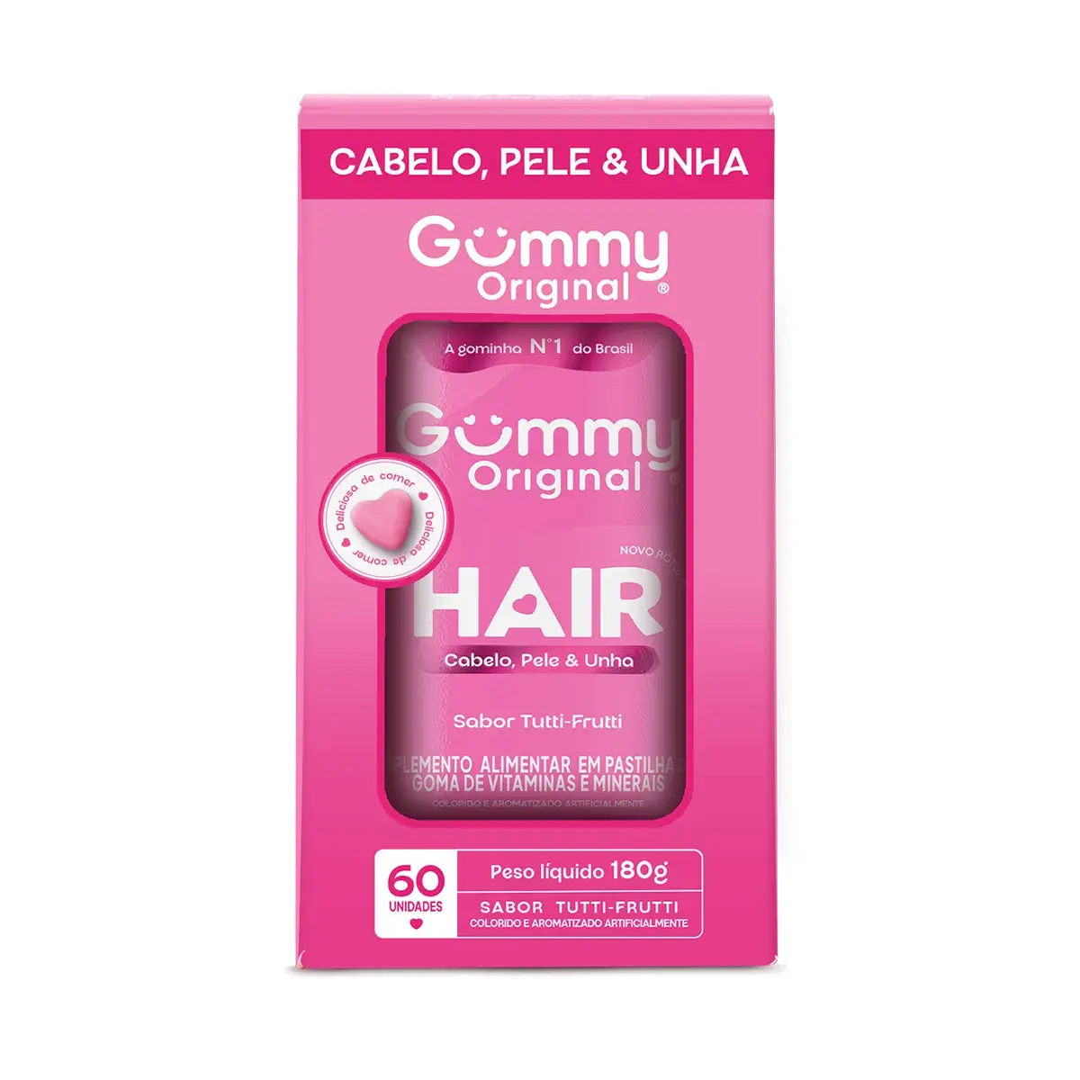 Gummy Hair Vitamin Tutti-Frutti 60 Gomas | Biovitashop