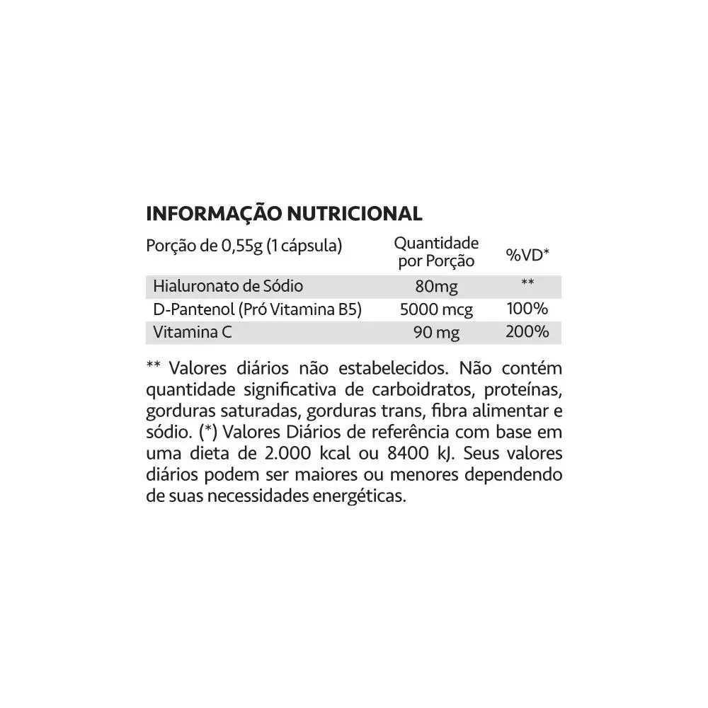 DermUp Supreme Ácido Hialurônico D-Pantenol Vit C Maxinutri 30 Caps | Biovitashop