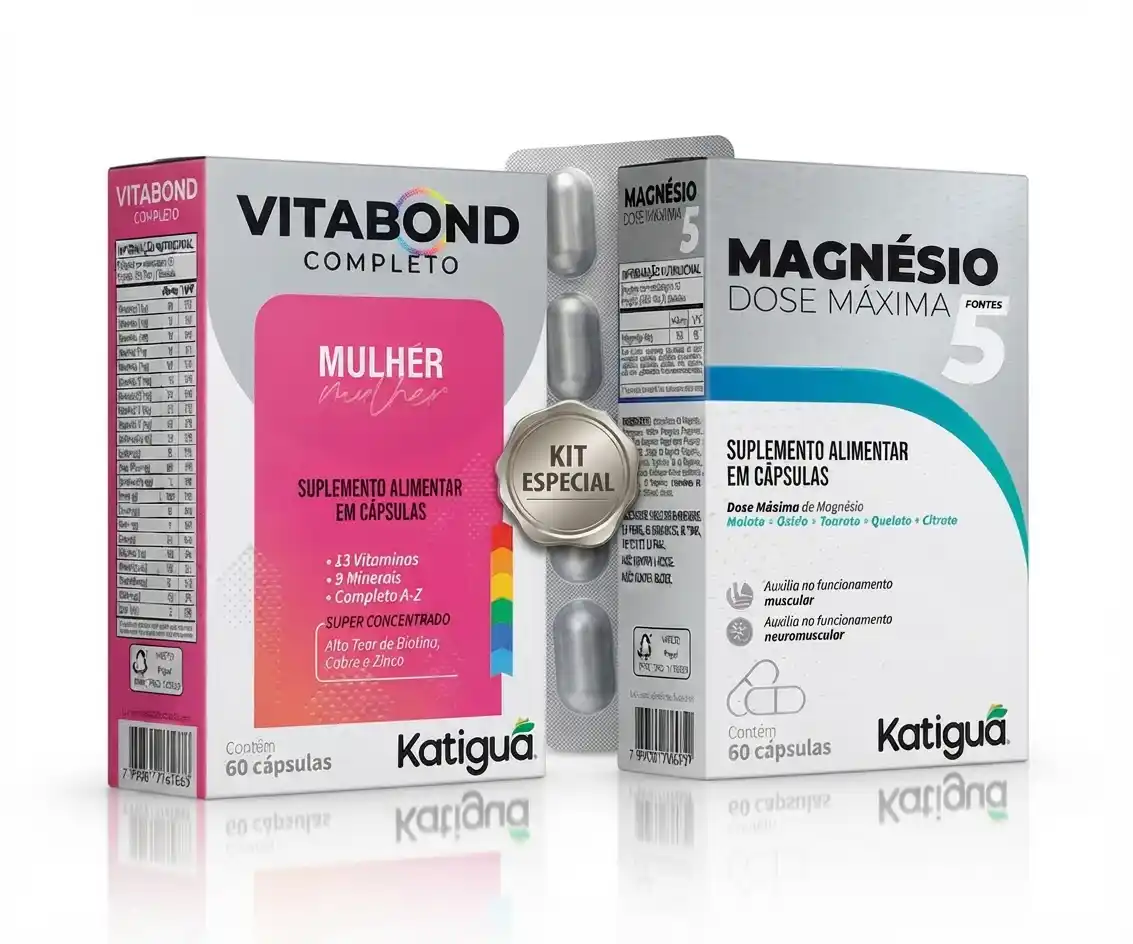 Kit Vitabond Mulher + Magnésio Dose Máxima - Katiguá | Biovitashop