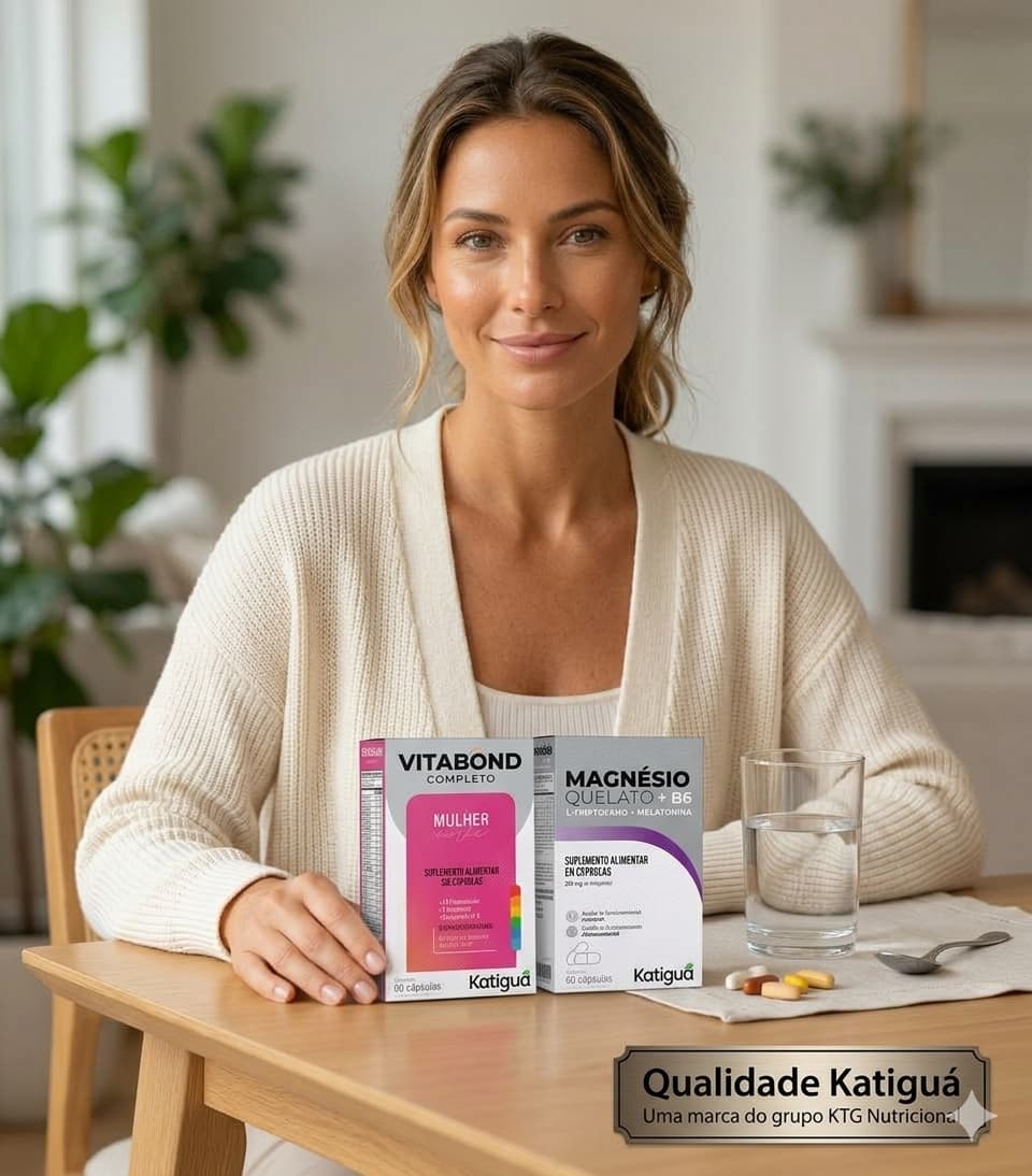 Kit Vitabond Mulher + Magnésio Quelato c/ B6, Triptofano e Melatonina Katiguá | Biovitashop